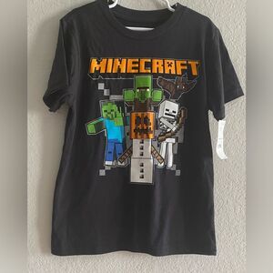 Minecraft Halloween Boys Black Short Sleeve T-shirt Size Small Casual Fall